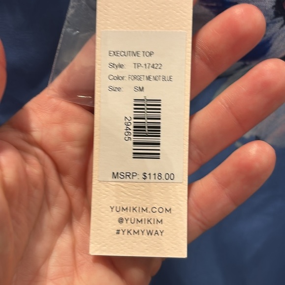 YUMI KIM- NWT retail $118
Executive Floral Print Top In Forget Me Not Blue sm - Picture 4 of 5